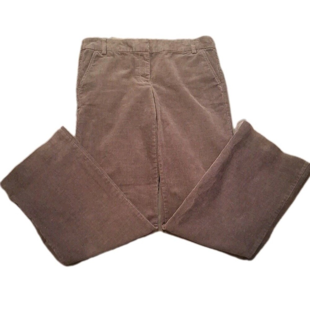 J. Crew Women's Taupe Corduroy Pants City Fit Size 6 Mid Rise Straight - Picture 4 of 16